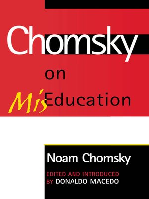cover image of Chomsky on Mis-Education